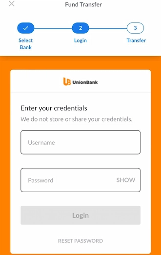 Step 3: Please enter your username and password to log in to your bank account.